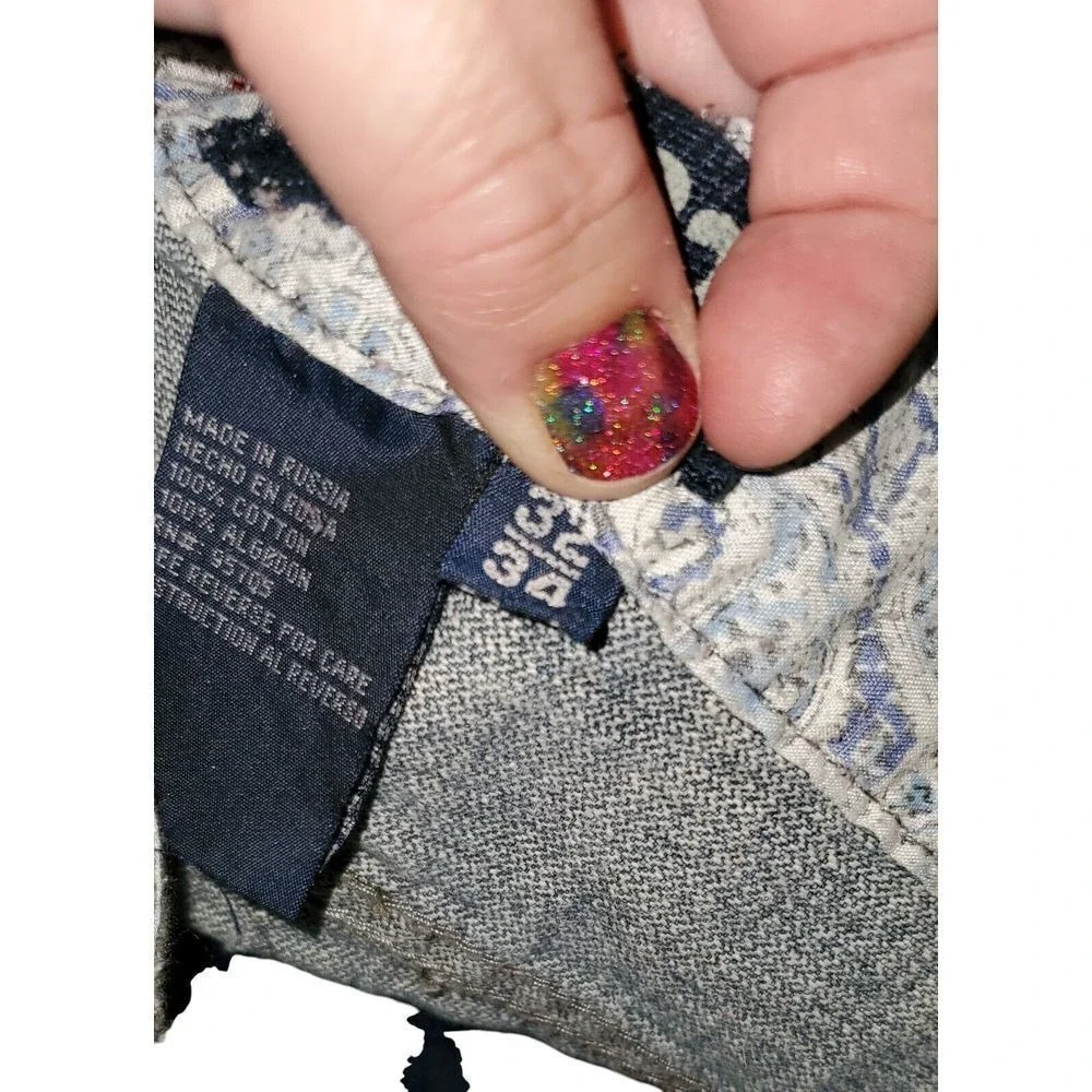 1990s Plugg Jeans 32 34x33‎ Tall Wide Leg Skater Rave Baggy Denim Y2K Carpenter